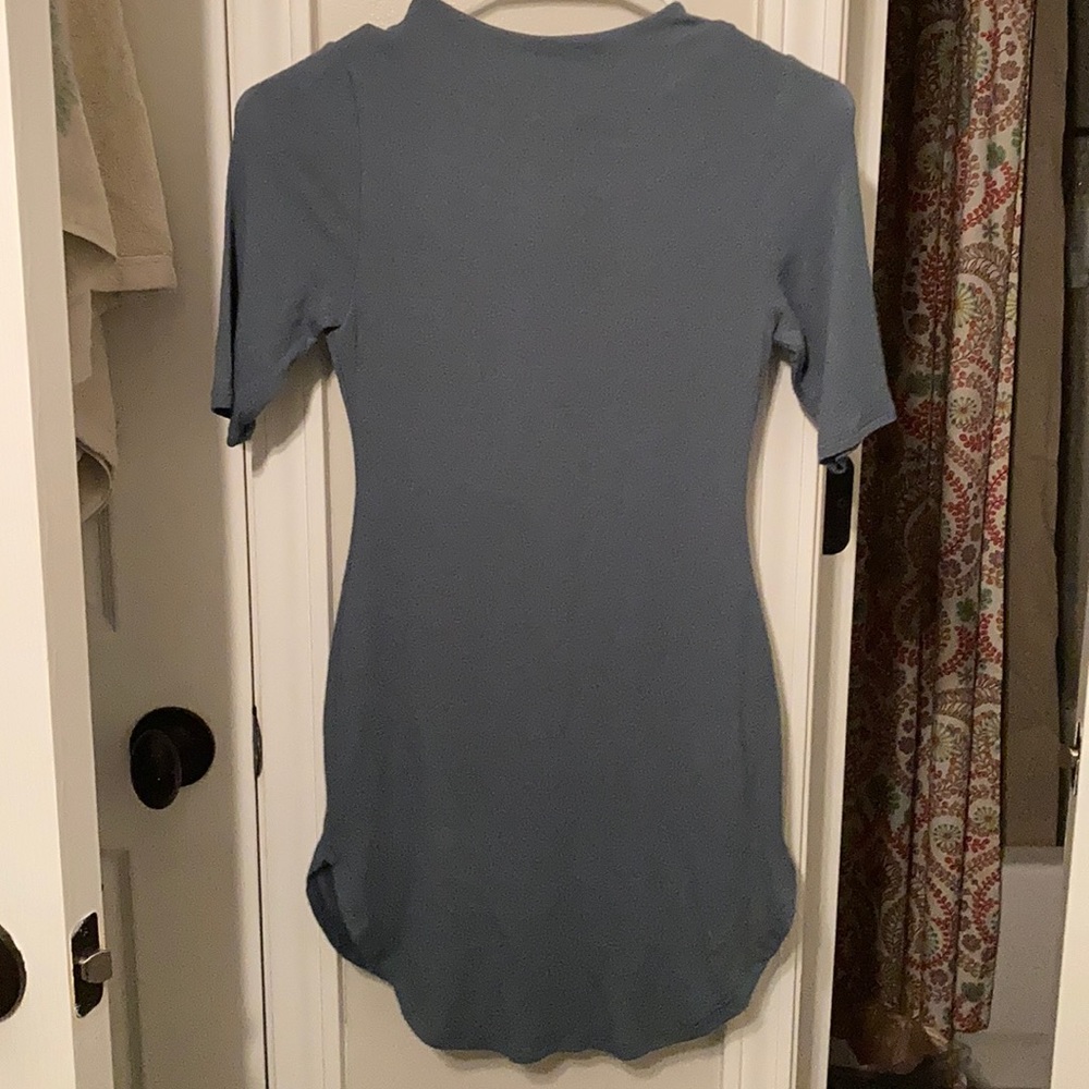 Cute Teal Mini Dress - Picture 3 of 5
